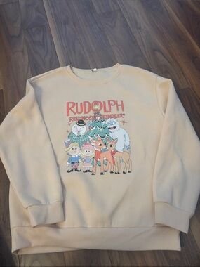 Rudolph Graphic Crewneck Sweatshirt - Cream